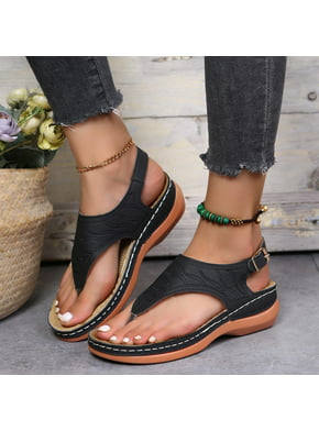 Womens Footbed Sandals in Womens Sandals - Walmart.com