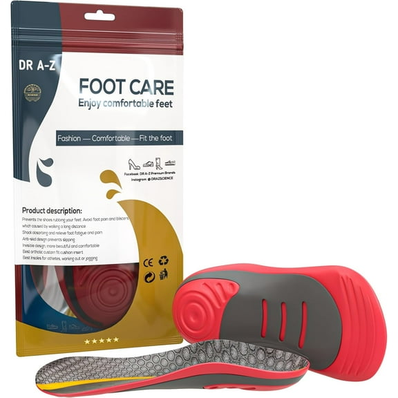 Dr A-Z Shoe Inserts Orthotic Insert Fit, dr Shoes Insoles, Height Increase Insoles for Men, Women Arch Support