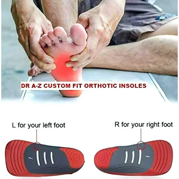 Dr A-Z Shoe Inserts Orthotic Inserts for Shoes Insoles, Height Increase Insert for Men, Women 3/4 Arch Support, Plantar Fasciitis 9 INCHES