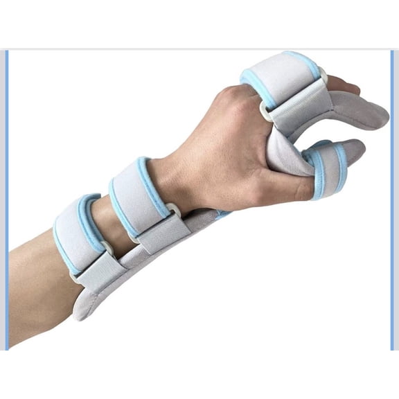 Dr A-Z Stroke Hand Splint- Soft Resting Hand Splint Resting Hand Splint Functional Finger Orthotics, Hemiplegia, Apoplexy, (LEFT))