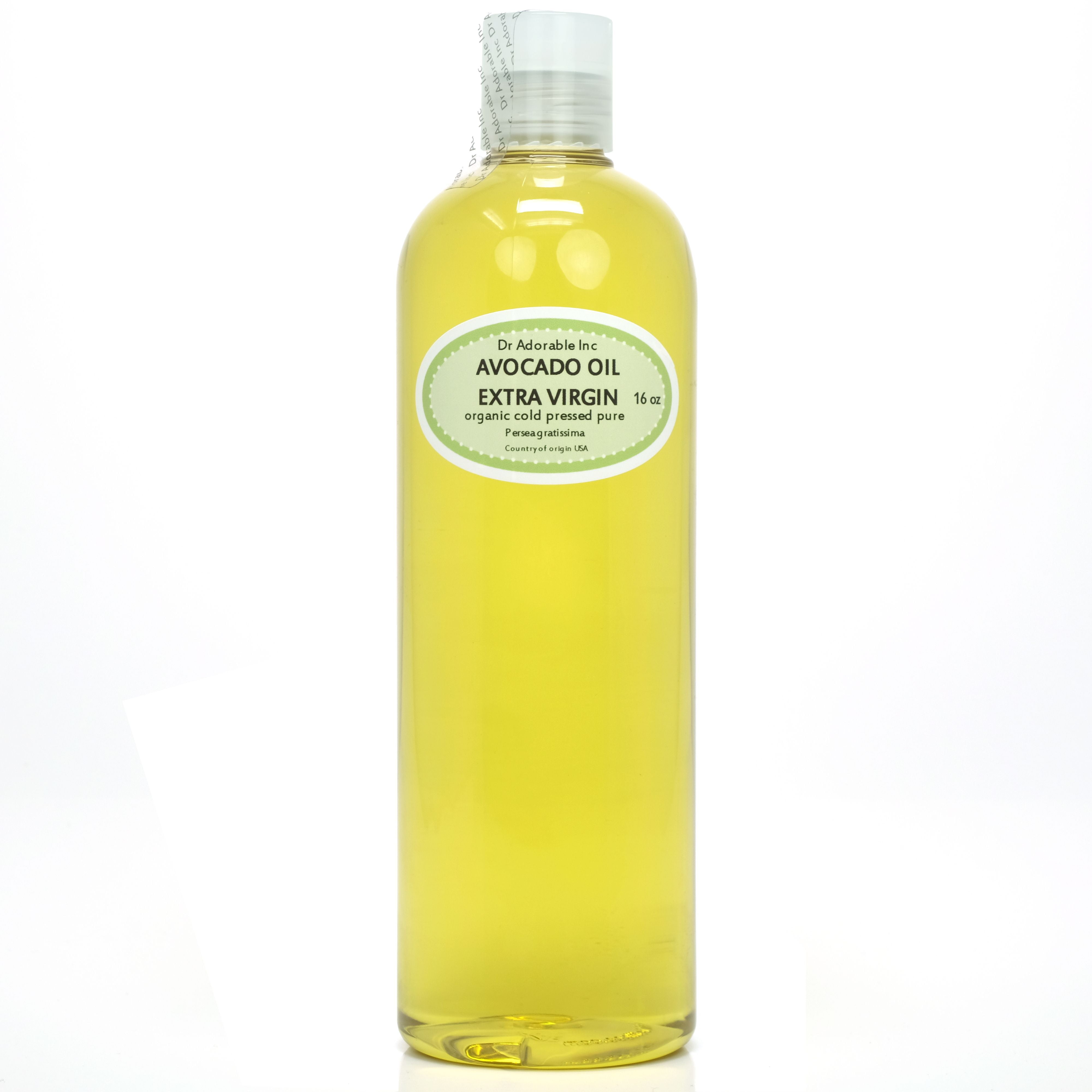 Dr. Adorable - 100% Pure Avocado Oil Organic Cold Pressed Unrefined Extra Virgin Natural Hair Skin - 16 oz