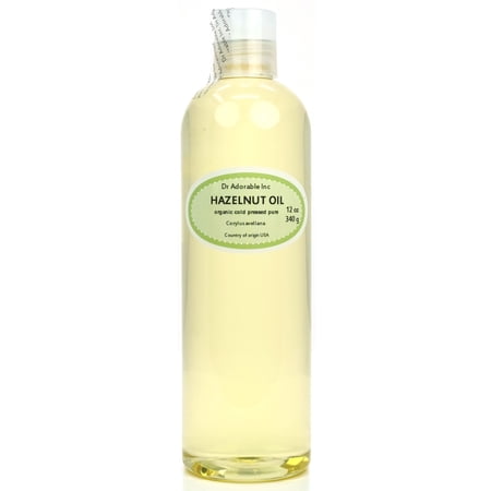 Dr. Adorable - 100% Pure Hazelnut Oil - Organic Cold Pressed Moisturizing Oil For Face Skin Hair Anti Aging - 12 oz
