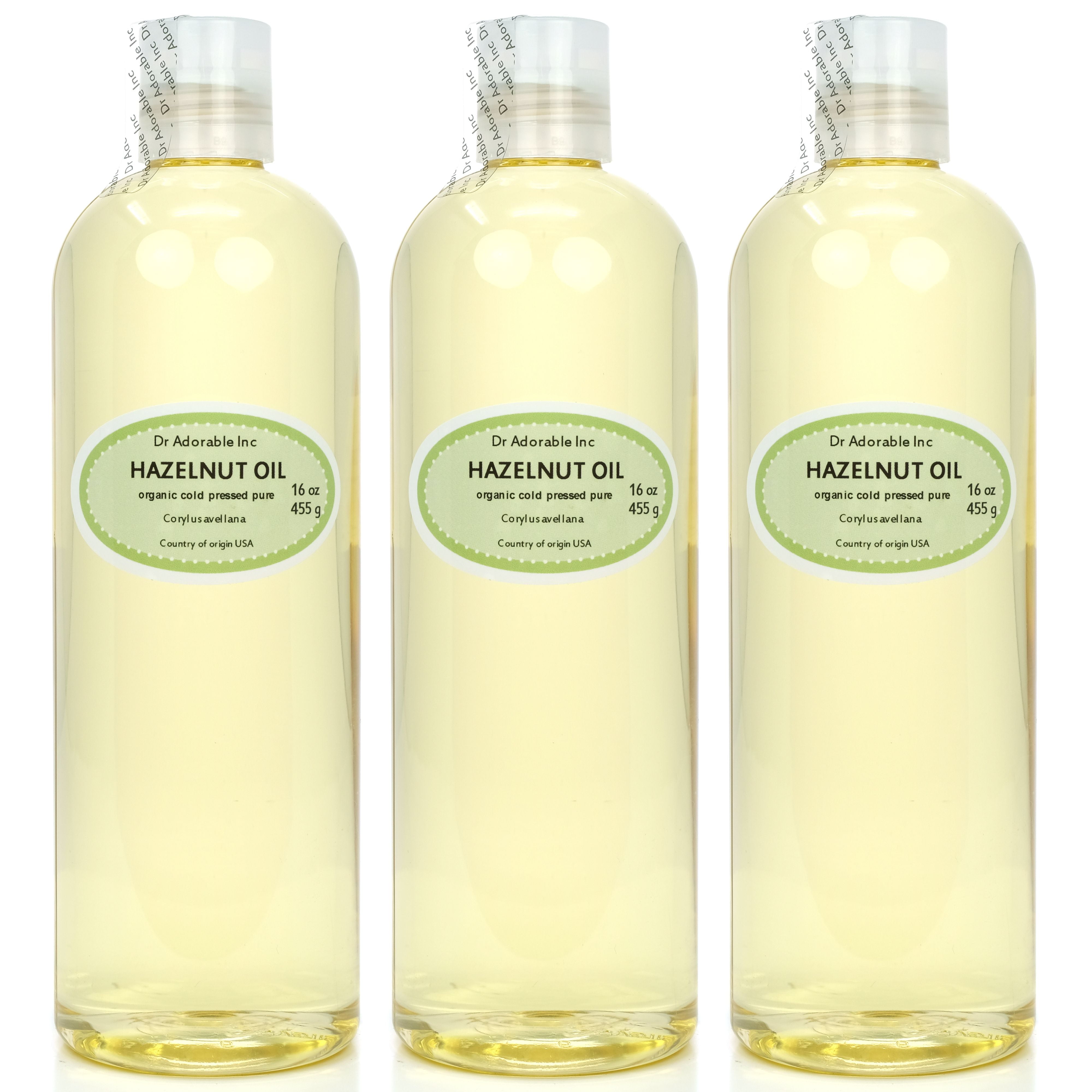 Dr. Adorable - 100% Pure Hazelnut Oil Organic Cold Pressed Moisturizing Oil For Face Skin Hair Anti Aging - 48 oz