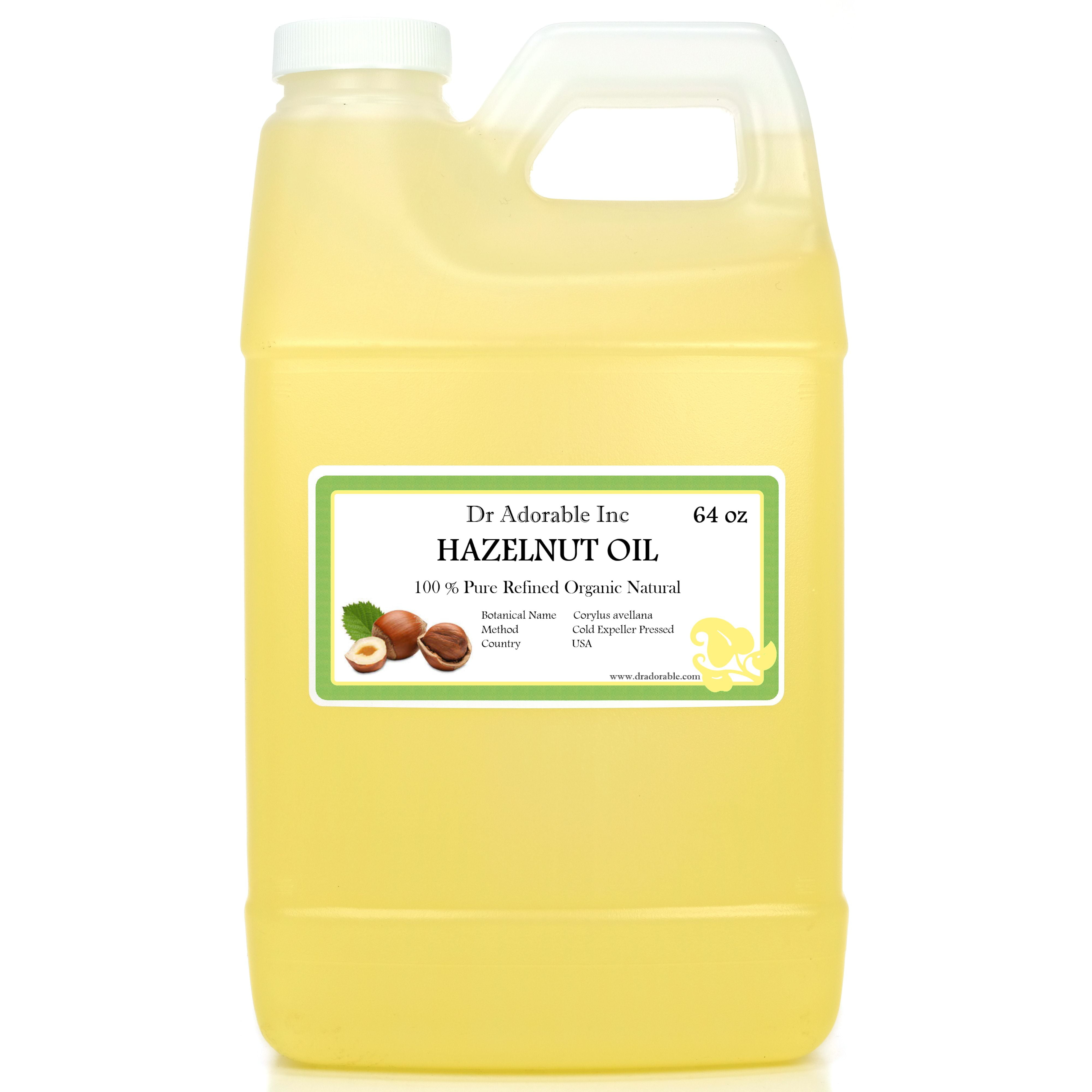 Dr. Adorable - 100% Pure Hazelnut Oil Organic Cold Pressed Moisturizing Oil For Face Skin Hair Anti Aging - 64 oz