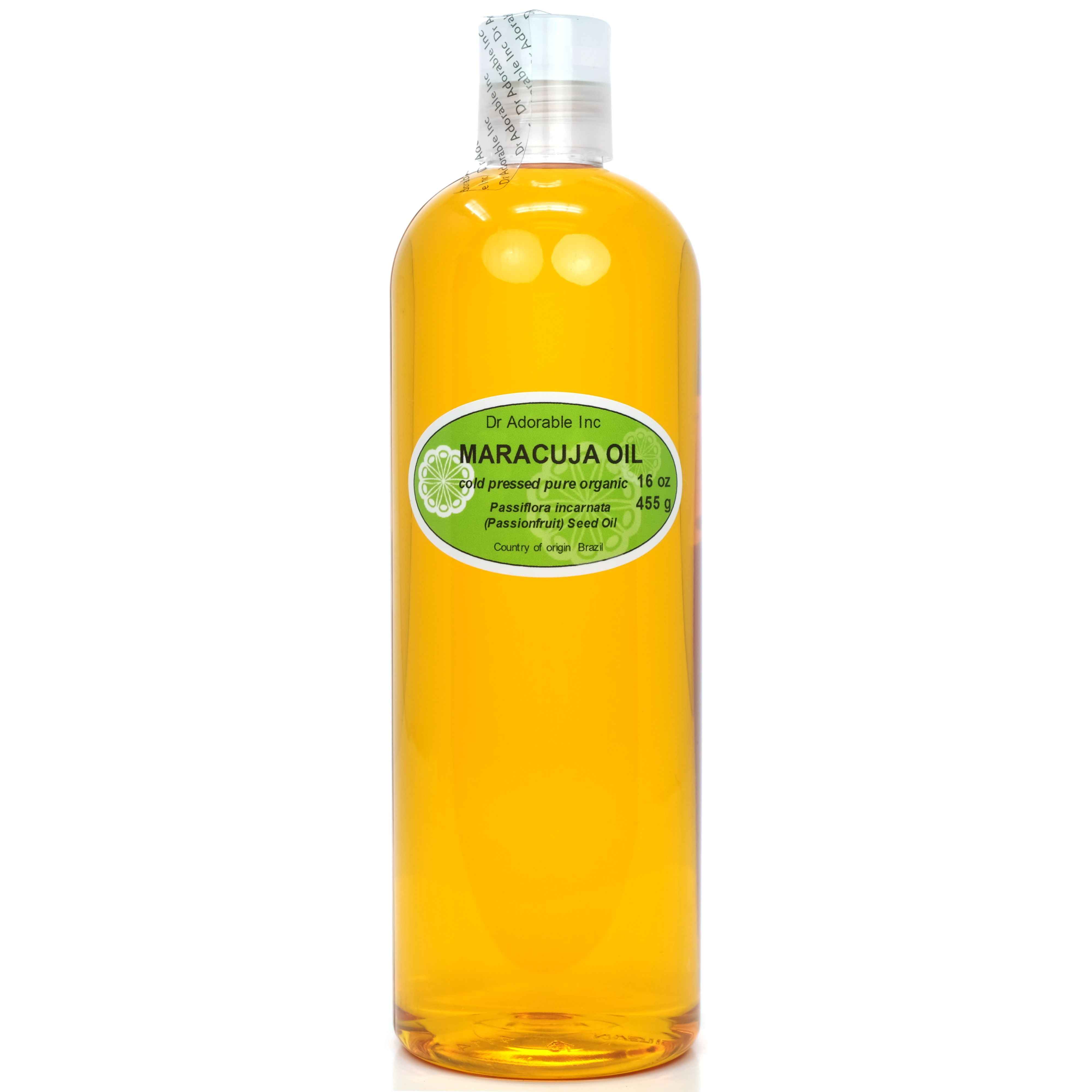 Dr. Adorable - 100% Pure Maracuja Seed Oil Organic Cold Pressed Moisturizing (Passionfruit) Oil For Face Skin Hair Anti Aging - 16 oz