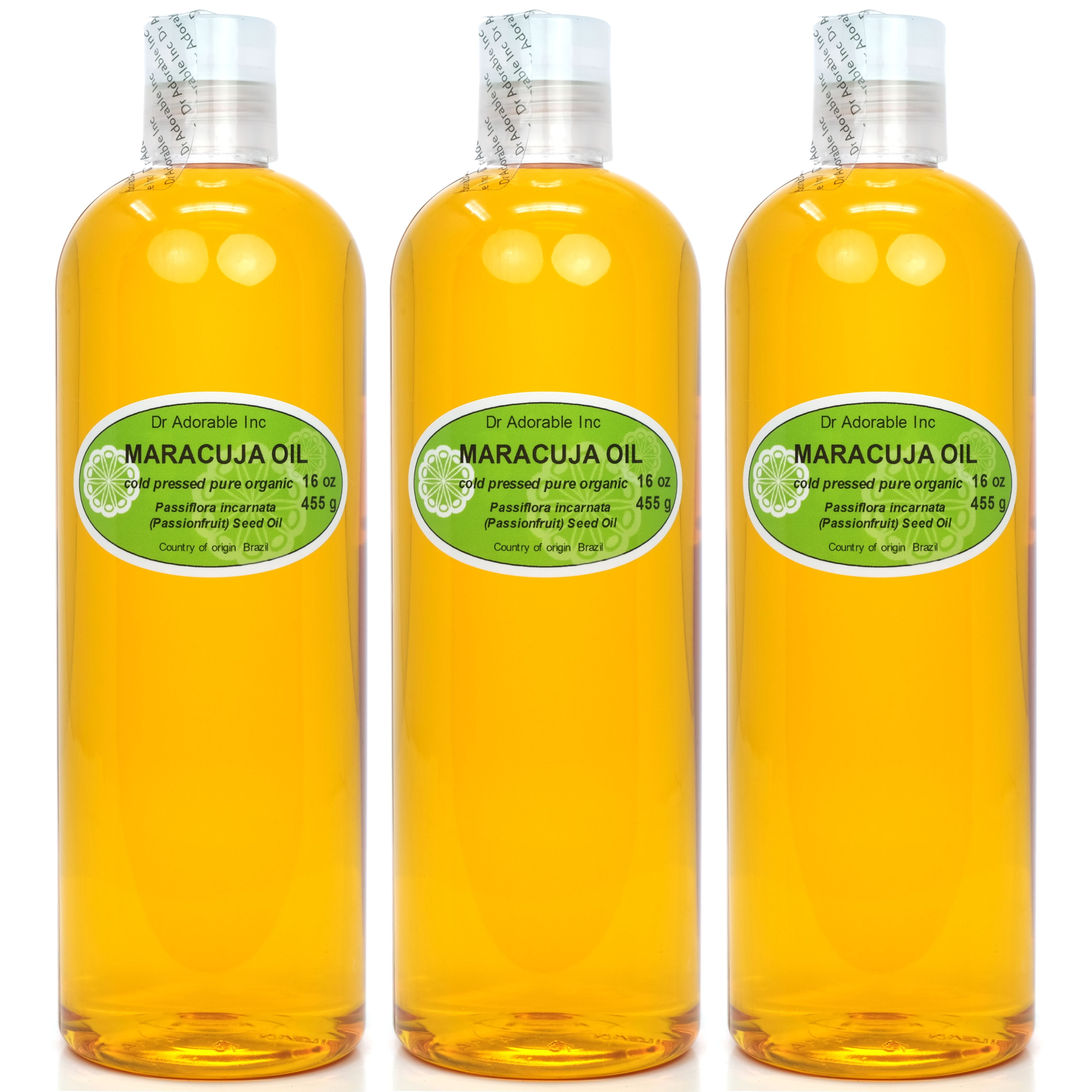 Dr. Adorable - 100% Pure Maracuja Seed Oil Organic Cold Pressed Moisturizing (Passionfruit) Oil For Face Skin Hair Anti Aging - 48 oz