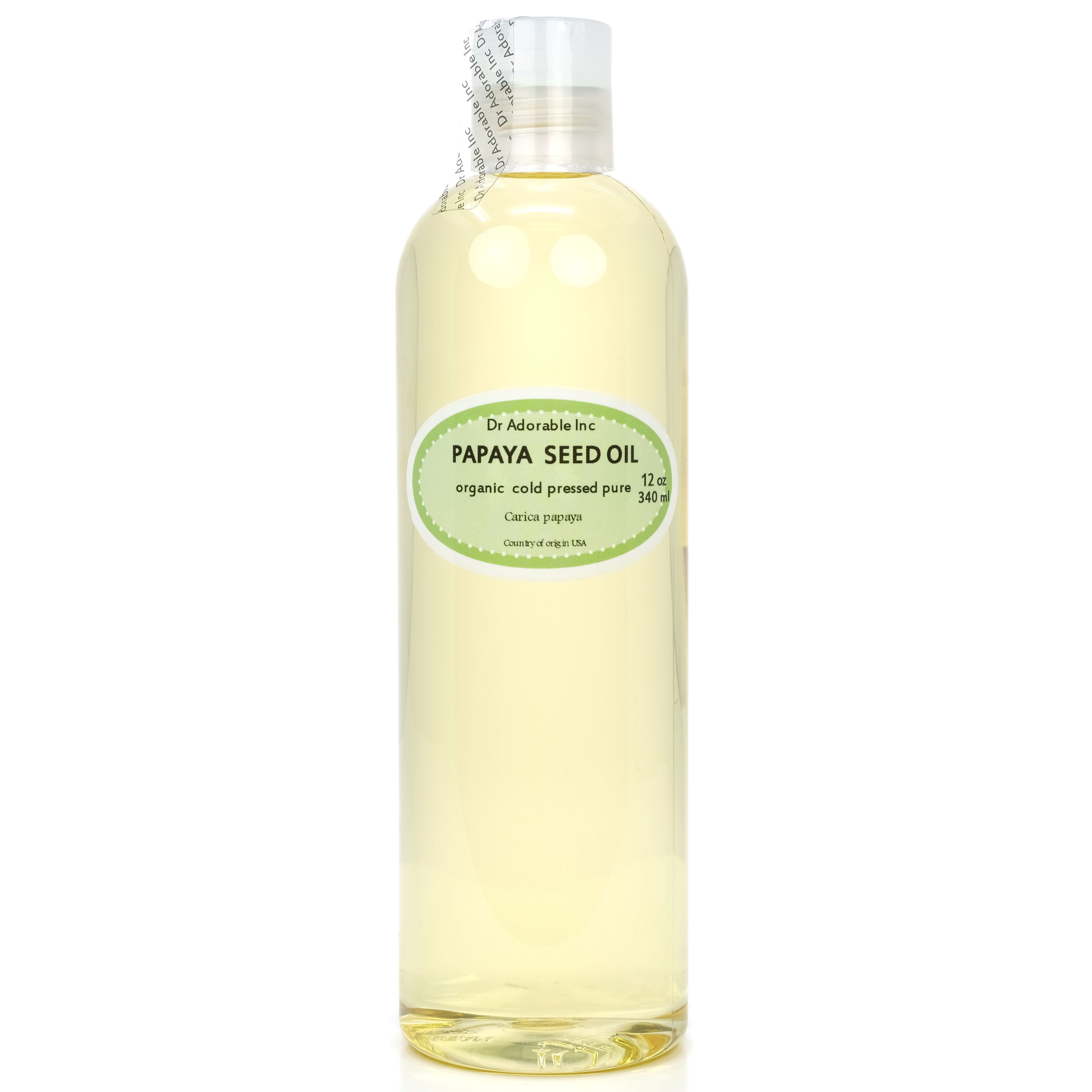 Dr. Adorable - 100% Pure Papaya Seed Oil Organic Cold Pressed Moisturizing Oil For Face Skin Hair - 12 oz