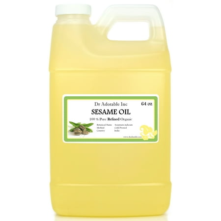 Dr. Adorable - 100% Pure Sesame Seed Oil Refined Organic Cold Pressed - 64 oz