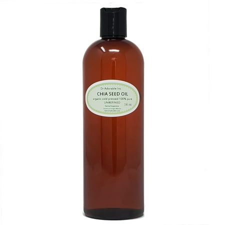 Dr Adorable - 16 oz - Chia Seed Oil Unrefined - Extra Virgin 100% Pure Organic Cold Pressed Natural