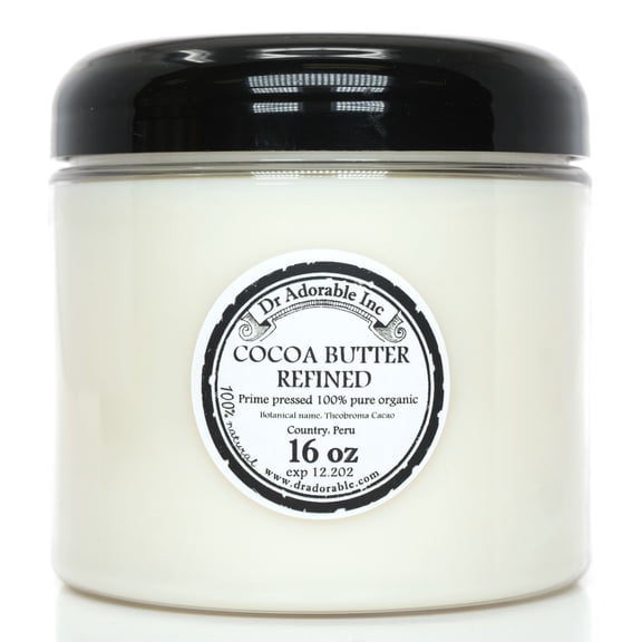 Dr Adorable - 16 oz - Cocoa Butter Refined - Organic Fresh Natural