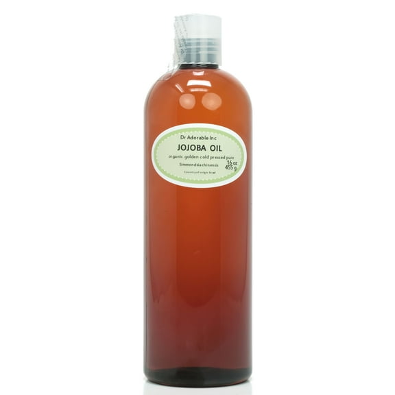 Dr Adorable - 16 oz - Jojoba Oil Golden Unrefined - 100% Pure Natural Organic Cold Pressed