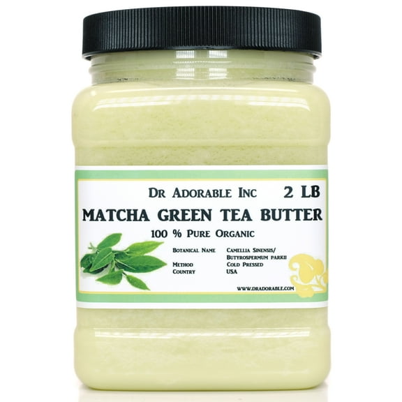 Dr Adorable - 2 lb - Green Tea Matcha Butter - Refined Organic Fresh Natural