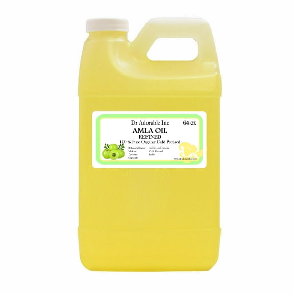 Dr Adorable - 64 oz - Amla Oil Refined - Indian Gooseberry 100% Pure Cold Pressed Organic Natural
