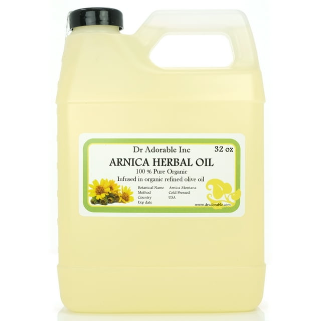 Dr Adorable - 32 oz - Arnica Herbal Oil - 100% Pure Organic
