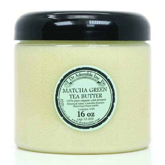 Dr Adorable - 16 oz - Green Tea Matcha Butter - Refined Organic Fresh Natural