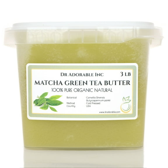Dr Adorable - 3 lb - Green Tea Matcha Butter - Refined Organic Fresh Natural