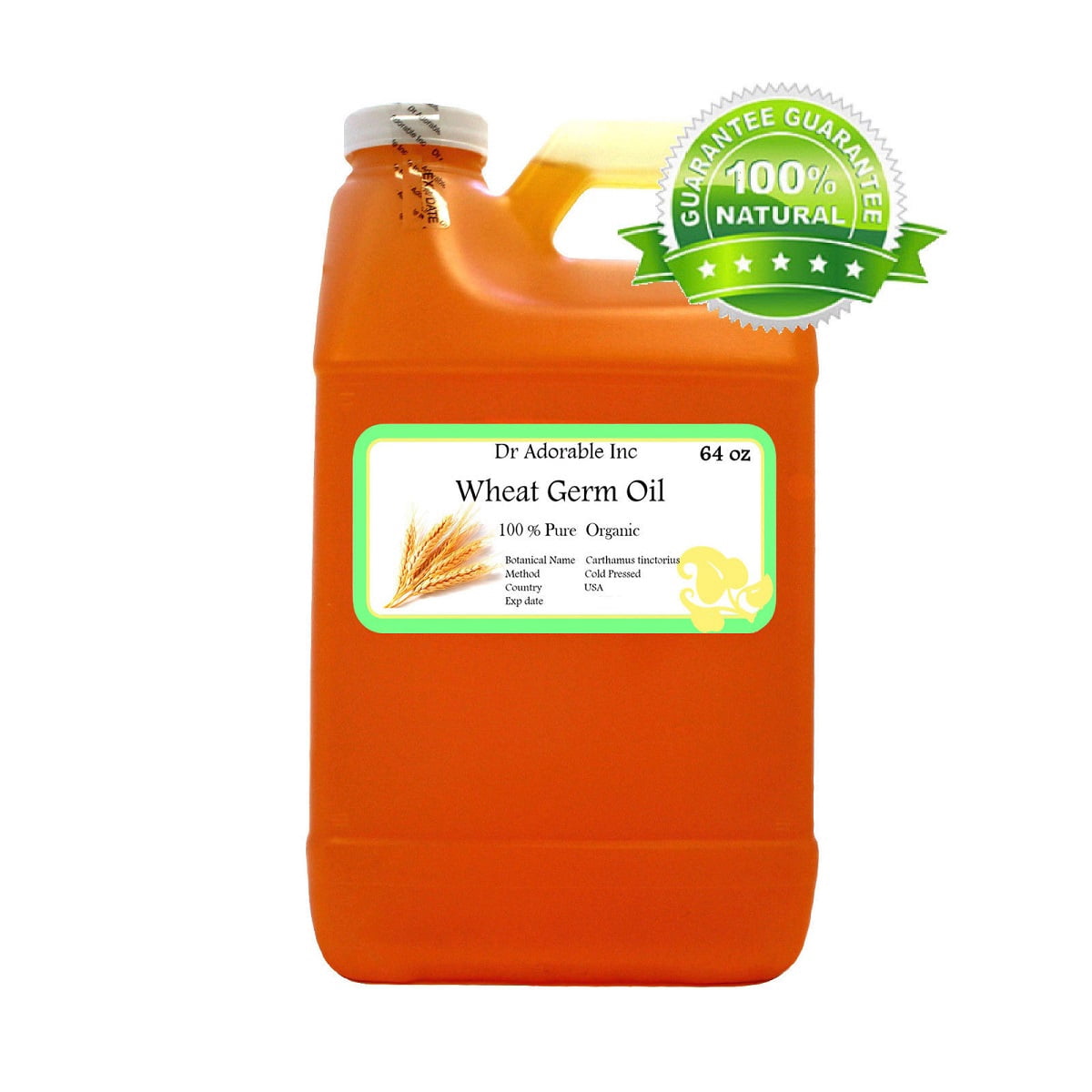 Dr. Adorable Unrefined Wheat Germ Oil 100 Pure Organic Cold Pressed