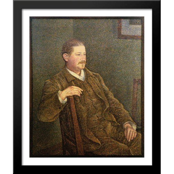 Dr. Auguste Weber 28x34 Large Black Wood Framed Print Art by Theo van Rysselberghe
