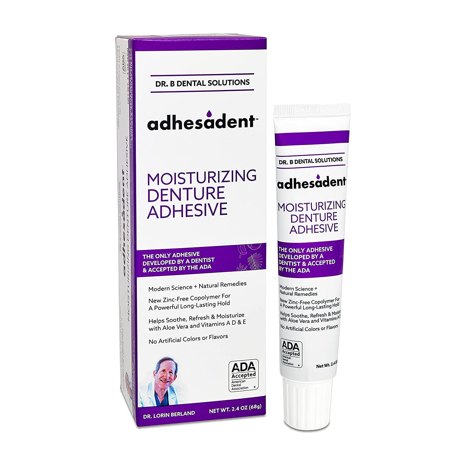 Dr. B Dental Solutions Adhesadent Moisturizing Denture Adhesive
