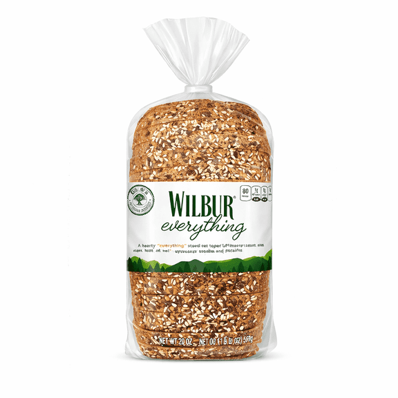 Dr. B's Wilbur Five Flour Multigrain Bread | 1g Net Carbs & 7g Protein | Low Calorie, Vegan, Sugar Free | Fresh, Sliced, Keto & Low Carb Bread Loaf (1 Pack (16 oz), Everything)