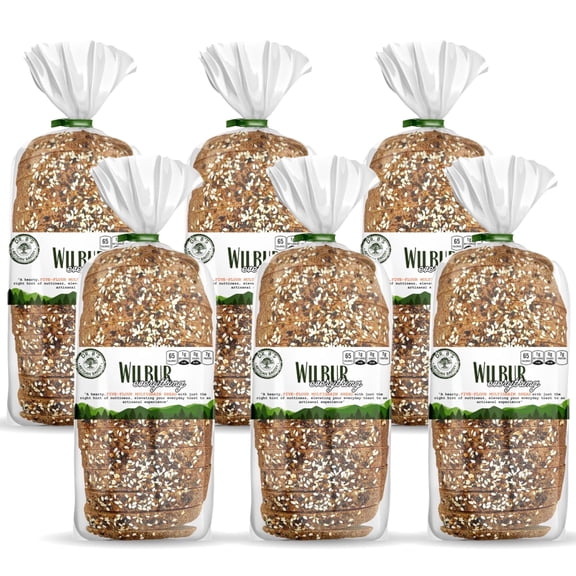 Dr. B's Wilbur Five Flour Multigrain Bread | 1g Net Carbs & 7g Protein | Low Calorie, Vegan, Sugar Free | Fresh, Sliced, Keto & Low Carb Bread Loaf (6 Pack (16 oz), Everything)