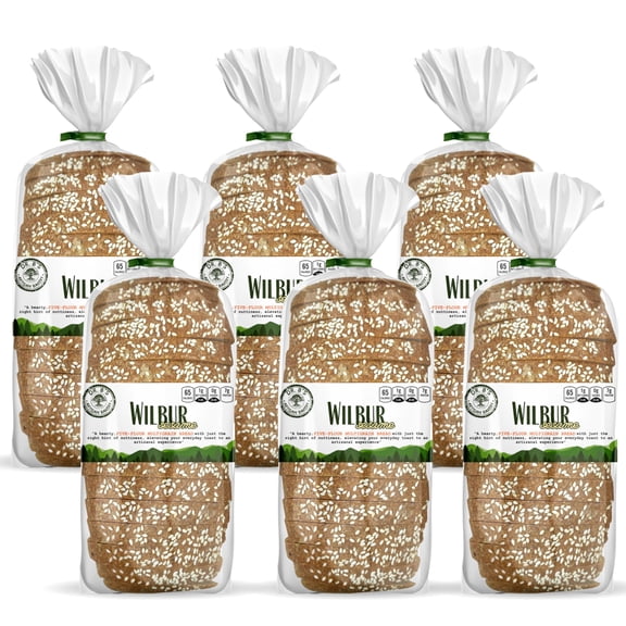 Dr. B's Wilbur Five Flour Multigrain Bread | 1g Net Carbs & 7g Protein | Low Calorie, Vegan, Sugar Free | Fresh, Sliced, Keto & Low Carb Bread Loaf (6 Pack (16 oz), Sesame)