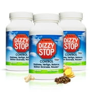 Dr. Barton’s Dizzy Stop - All-Natural Vertigo Relief, Inner Ear Balance, Anti Nausea Supplement, Non Drowsy Motion Sickness Pills For Nausea, Seasickness, and Dizziness Relief, 80 Capsules, Pack of 3