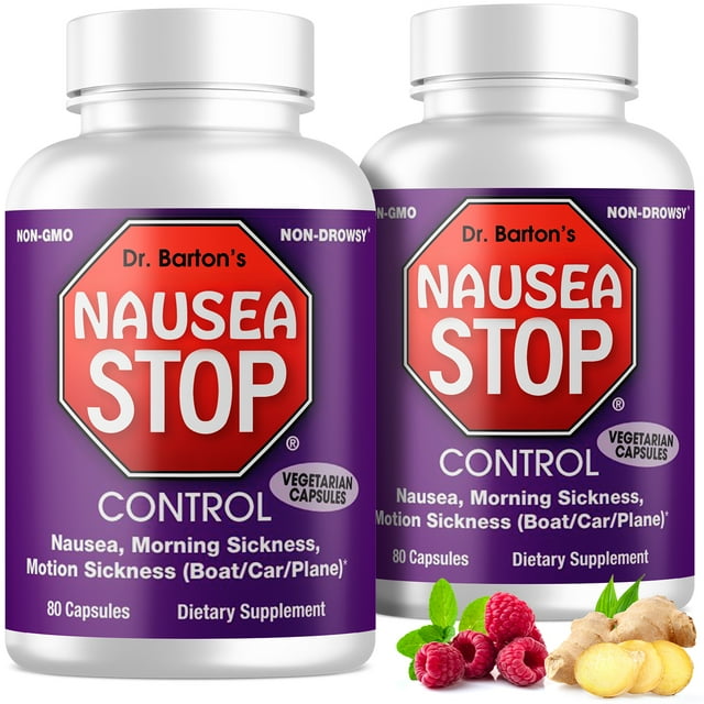 Dr. Barton’s NauseaStop Natural Nausea and Hangover Supplement, Eases