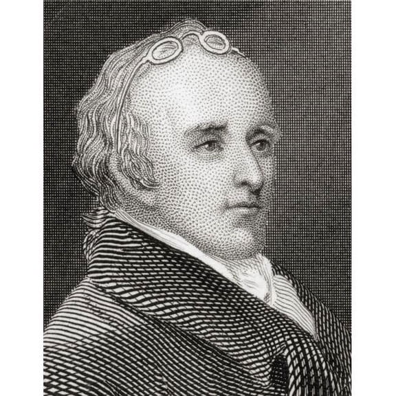 Dr Benjamin Rush 1745 to 1813 American Statesman - Physician - Writer - Educator - Humanitarian & Founding Father. A Signatory of Declaration of Independence Poster Print - 12 x 16