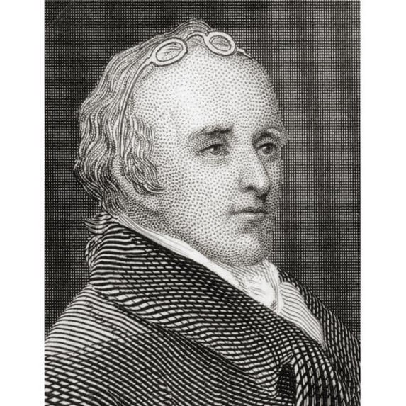 Dr Benjamin Rush 1745 to 1813 American Statesman - Physician - Writer - Educator - Humanitarian & Founding Father. A Signatory of Declaration of Independence Poster Print,
