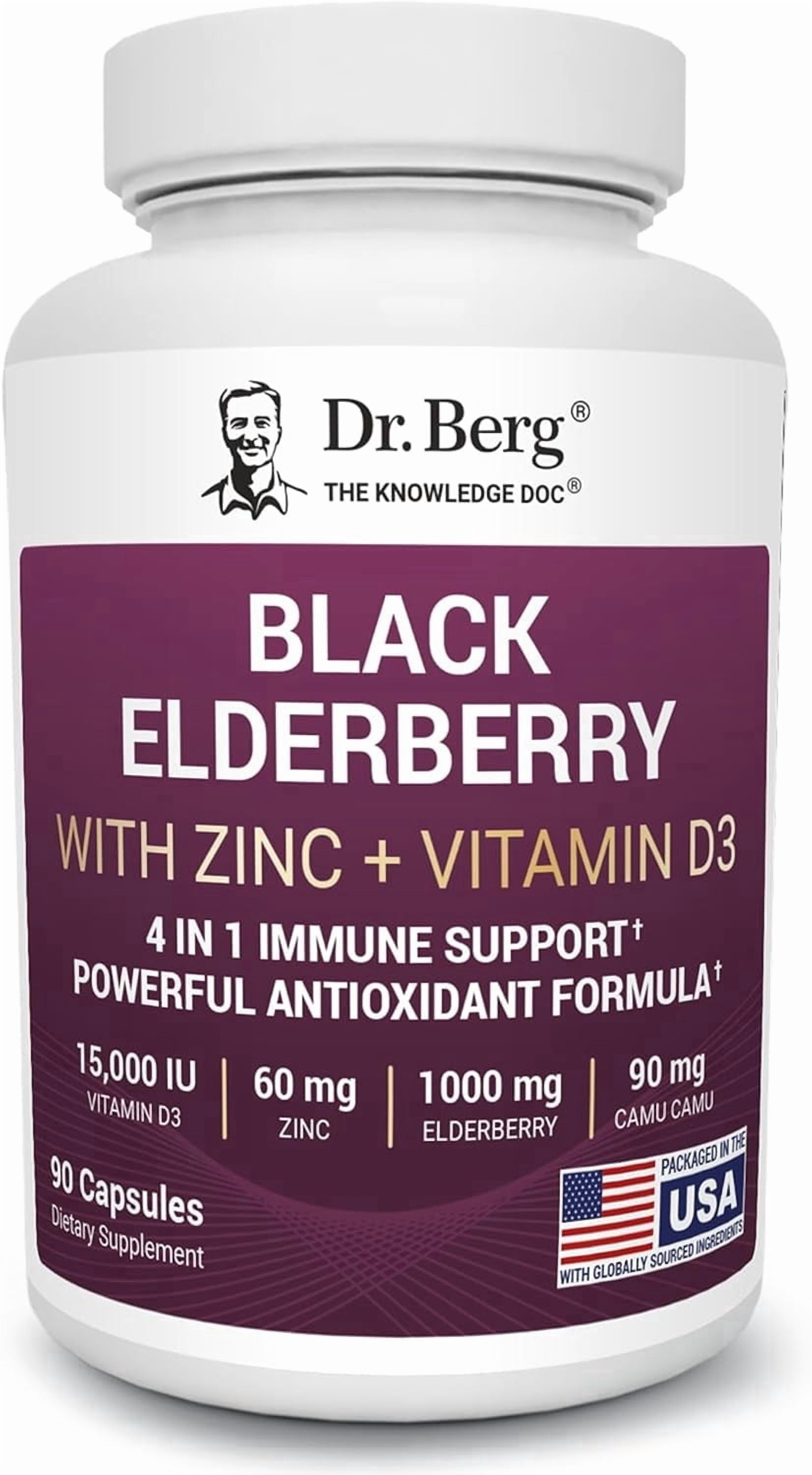 Dr. Berg Advanced Immune Support – Black Elderberry with Zinc