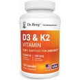 thumbnail image 1 of Dr. Berg D3 & K2 Vitamin Supplement - D3 K2 10,000 IU , 120 Capsules, 1 of 14