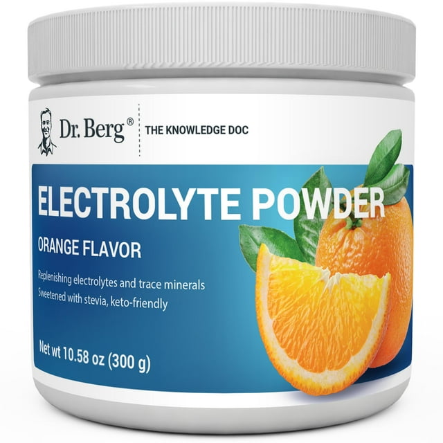 Dr. Berg Electrolyte Powder Orange Hydration Powder, 50 Servings