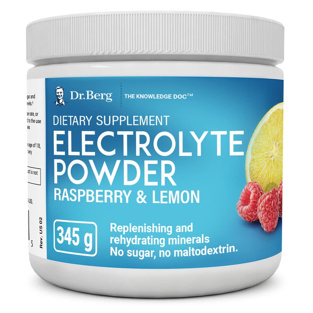 Dr. Berg Electrolyte Powder Raspberry & Lemon Hydration Powder, 50