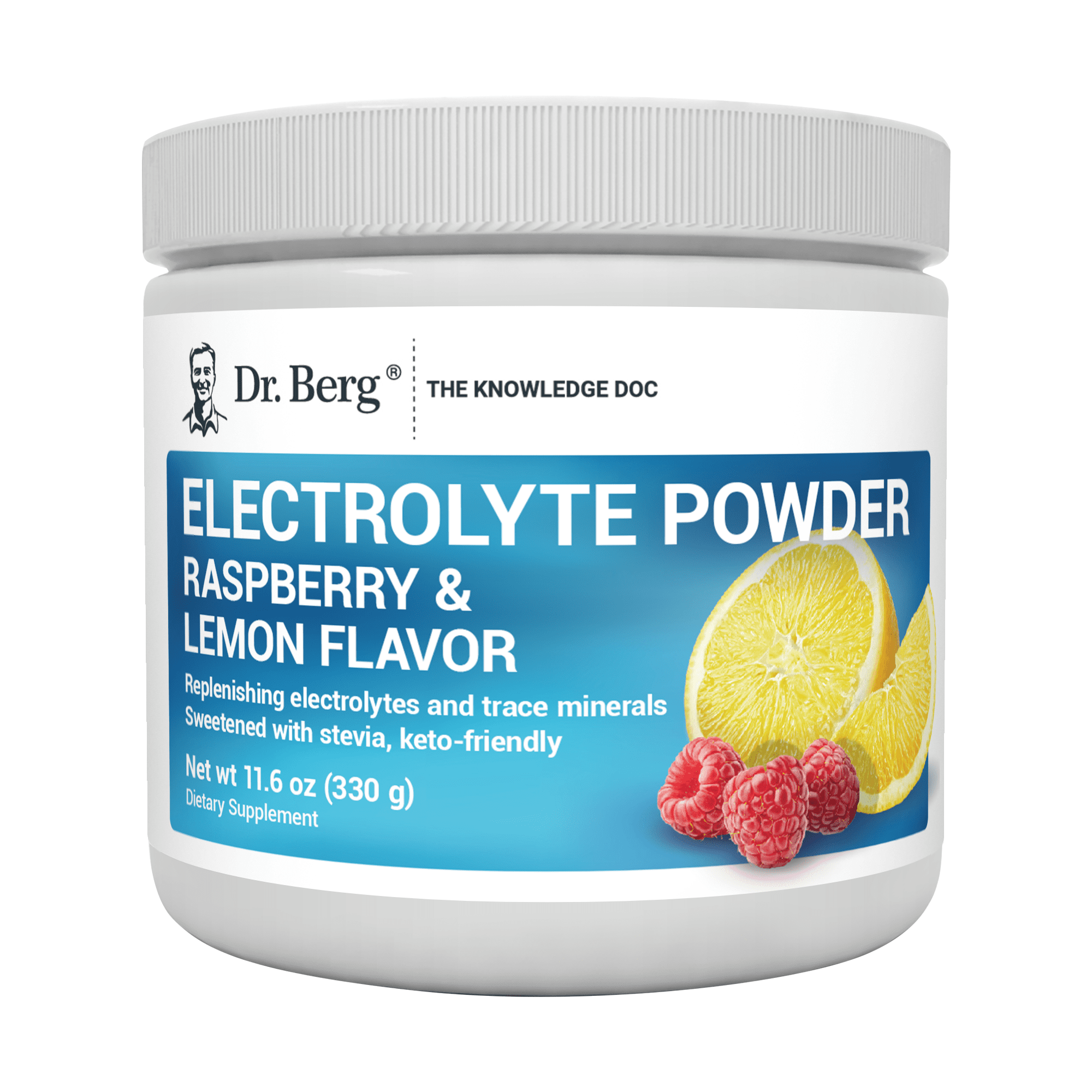 Dr. Berg Electrolyte Powder Raspberry & Lemon Hydration Powder, 50 Servings