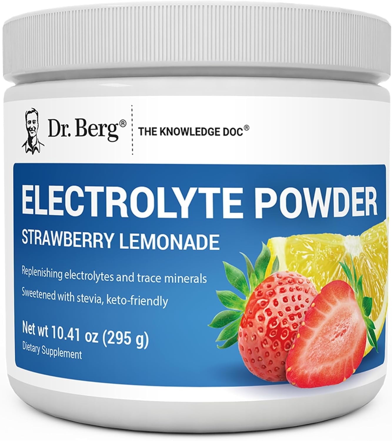 Dr. Berg Electrolyte Powder - Strawberry Lemonade Hydration Powder, 50 Servings