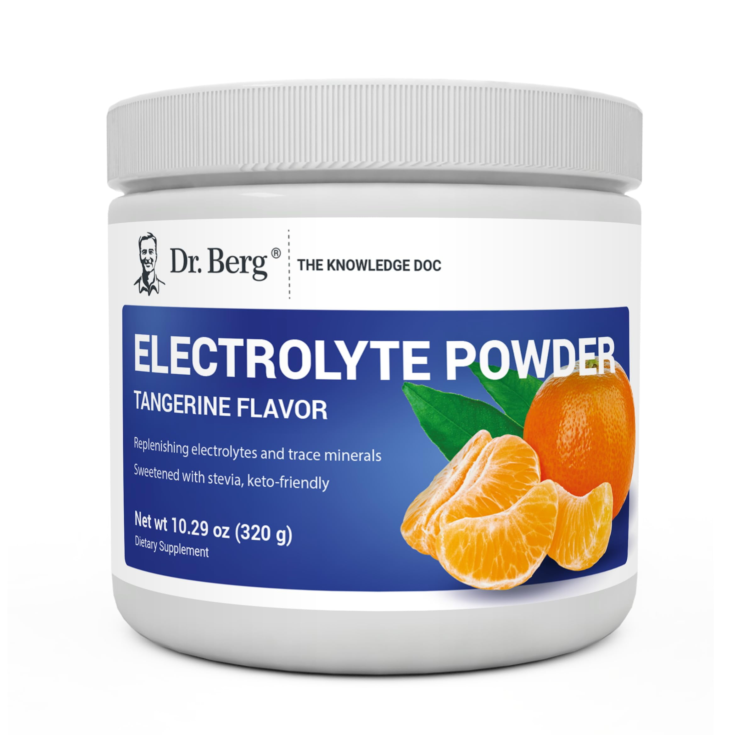 Dr. Berg Electrolyte Powder, Tangerine Flavor Hydration Powder 50 Servings