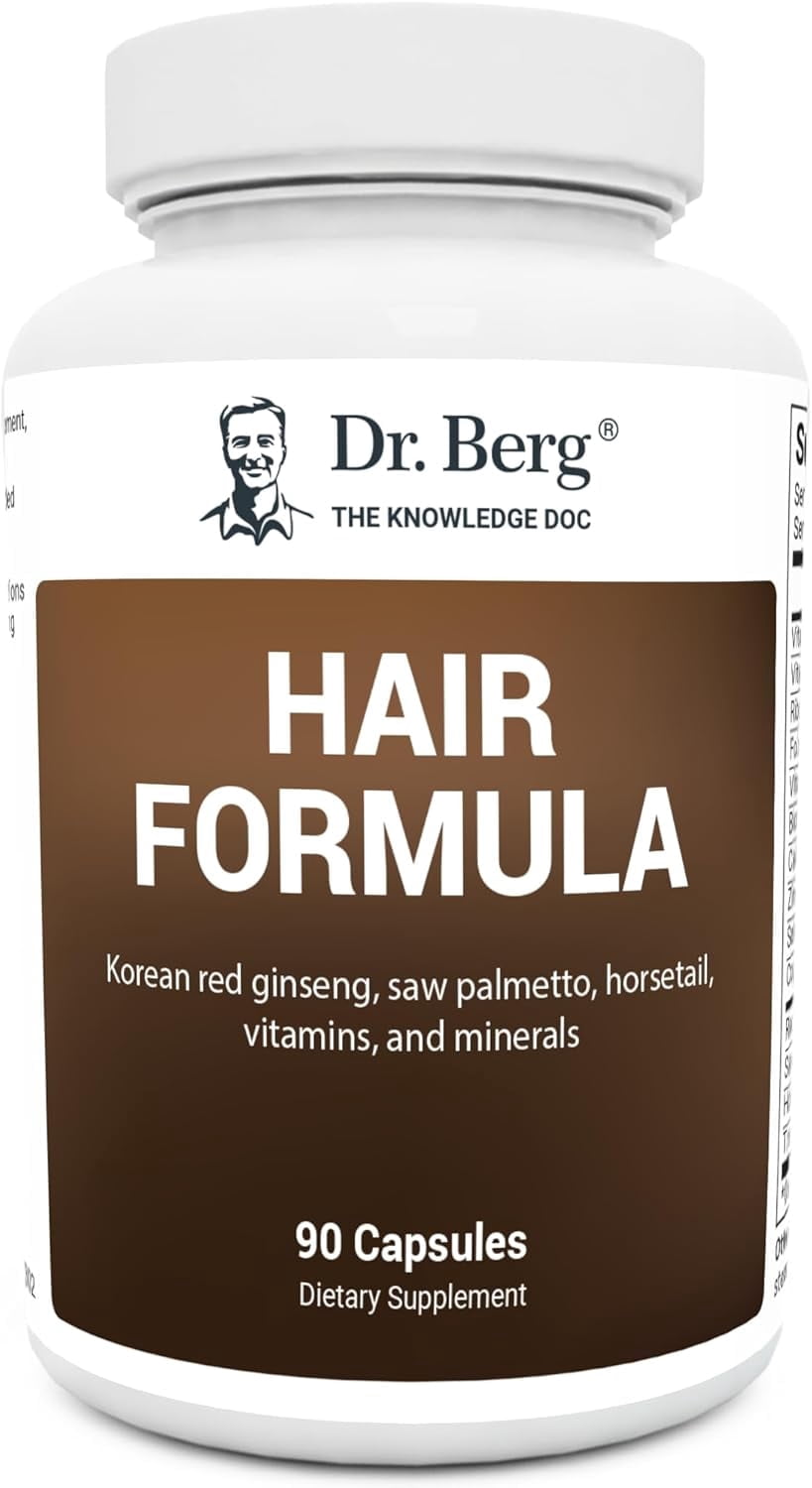 Dr. Berg Hair Formula - Hair, Skin, and Nails Vitamins With Biotin, 90 Capsules