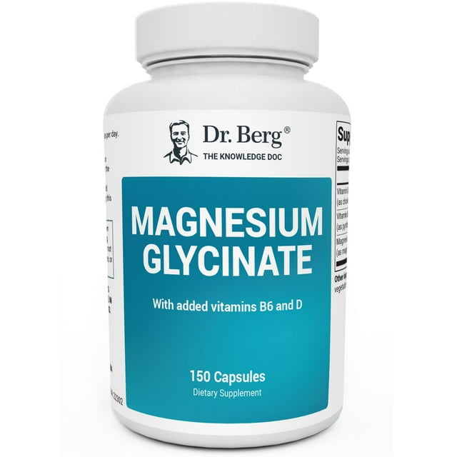 Dr. Berg Magnesium Glycinate 400 mg Chelated Magnesium Glycinate Capsules, 150 Ct