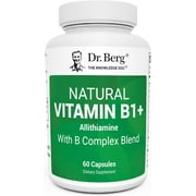 Dr. Berg Natural Vitamin B1 + with B Complex Blend - Allithiamine Vitamin B1, 60 Capsules