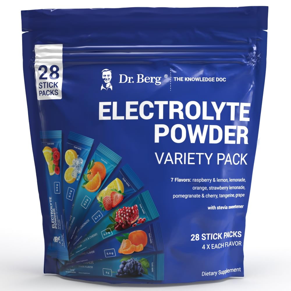 Dr. Berg Sugar Free Electrolytes Powder Packets Travel Size Hydration