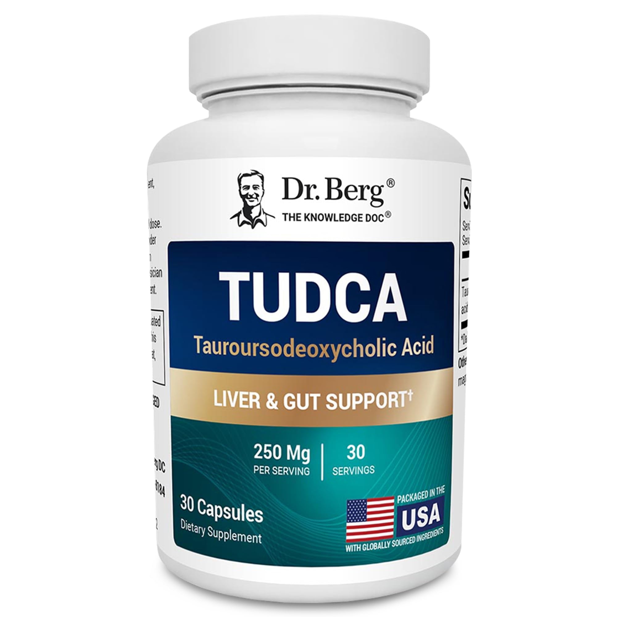 Dr. Berg TUDCA Supplement, Liver Support, Digestive Health, 30