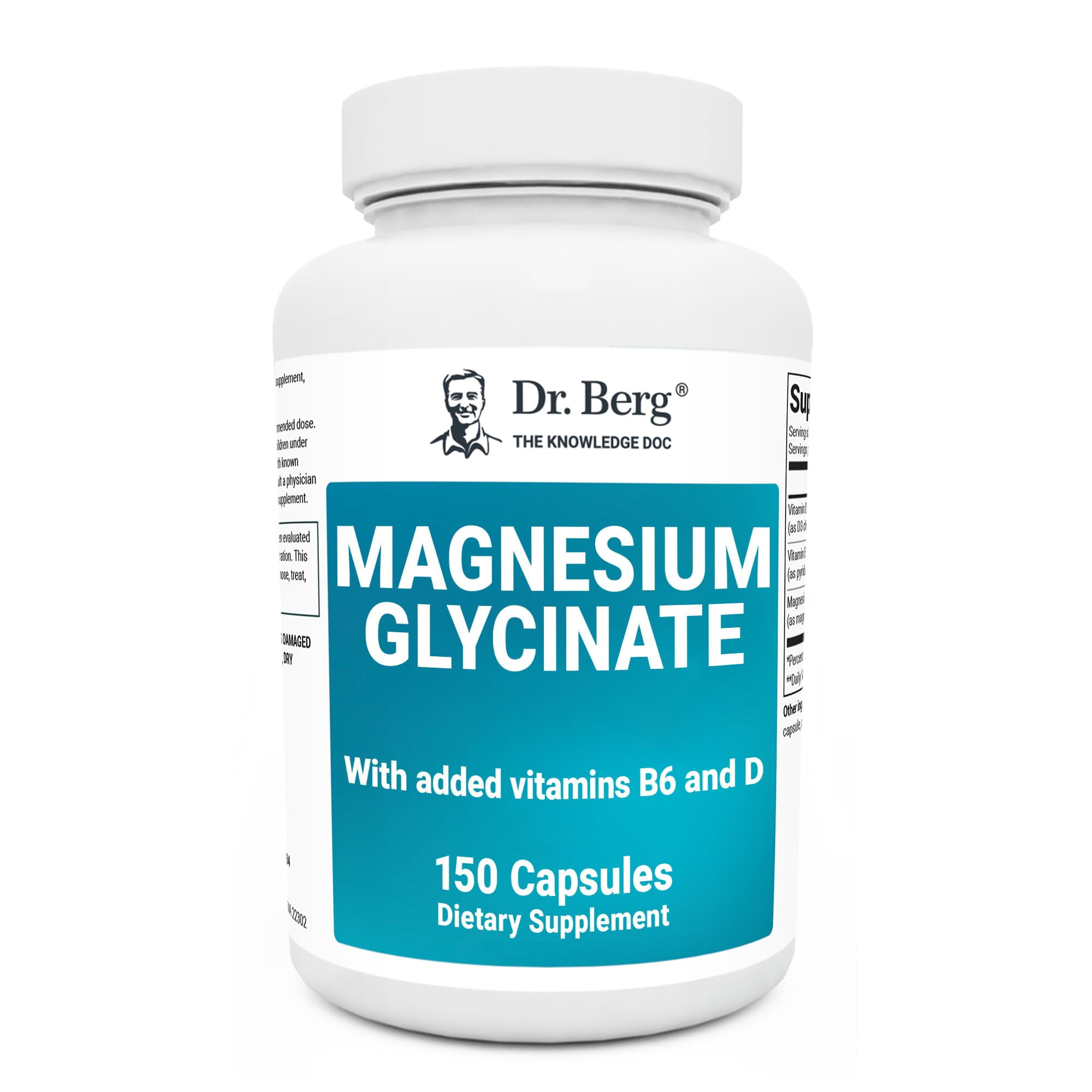 Dr. Berg's Magnesium Glycinate 400mg Fully Chelated Magnesium