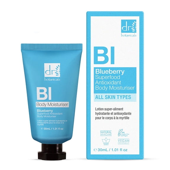 Dr Botanicals Bi Body Moisturiser, Blueberry, 1.01 Oz..