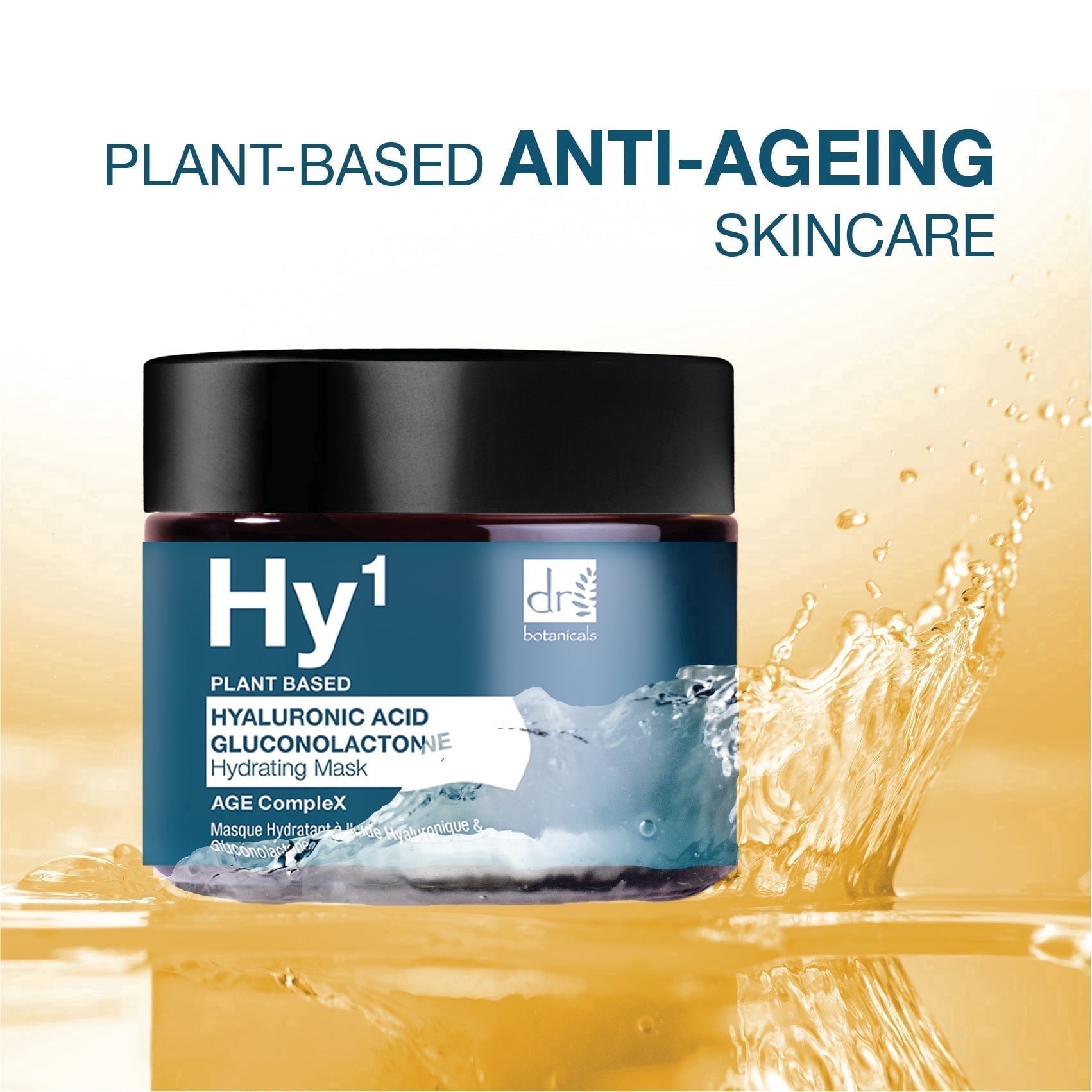 Dr Botanicals Hydrating Face Mask with Hyaluronic Acid 1% & Gluconolactone – 60ml Moisturizing Skincare Mask