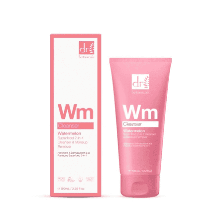 2-in-1 Cleanser & Makeup Remover for Dull, Congested Skin with Watermelon + AHA/BHA Acids – Glycolic, Lactic & Salicylic Acid Face Wash, 100ml