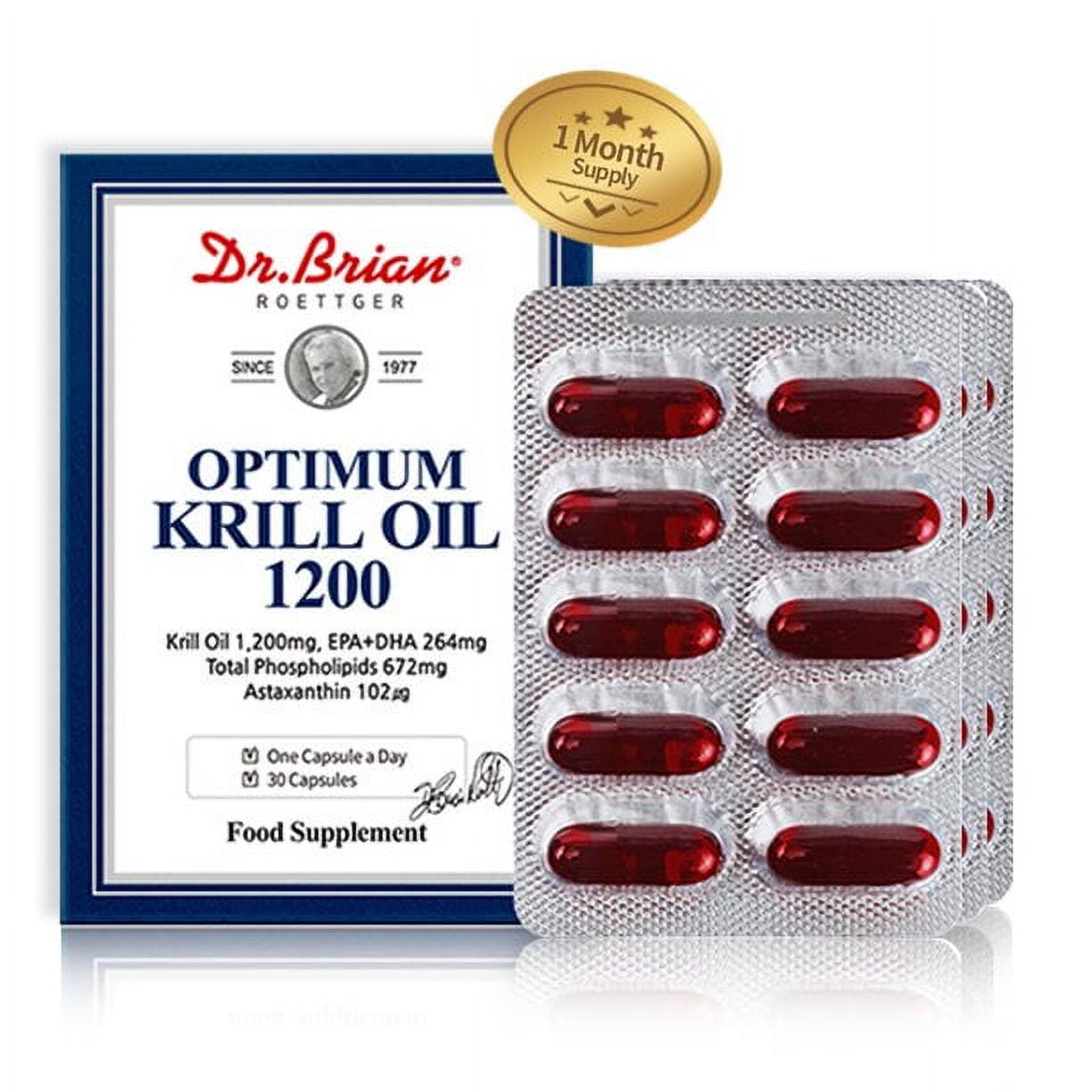 Dr. Brian Krill Oil Supplement Antarctic Krill Oil 1200mg Softgel