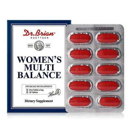 Dr. Brian Multivitamin & Mineral for Women Contains 13 Types of Vitamins,7 Type of Minerals,11 Types of Subsidiary Ingredients for Vitality Energy, Bone, Eye, Immune, Blood Vascular&Skin Health 30ct