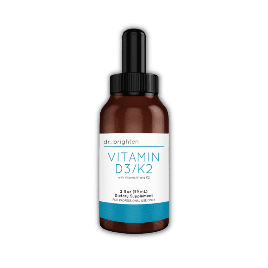 Dr. Brighten Vitamin D3/K2 — Highly Concentrated D3 and K2 Dietary Supplement for Strong Immune System and Bone Health — 2 Fl Oz (59 ml)