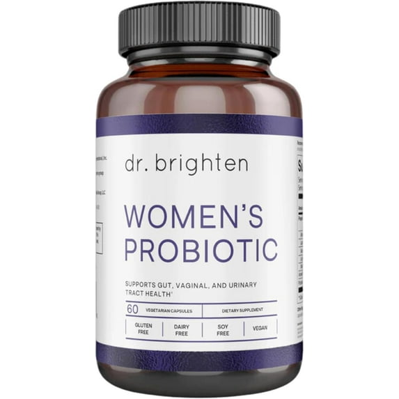 Dr. Brighten Women’s Probiotic - Probiotics, Prebiotics with Antioxidants & Sunfiber for Healthy Hormones, Balanced Female Microbiome, Ovaries and Immune Health - 60 Capsules